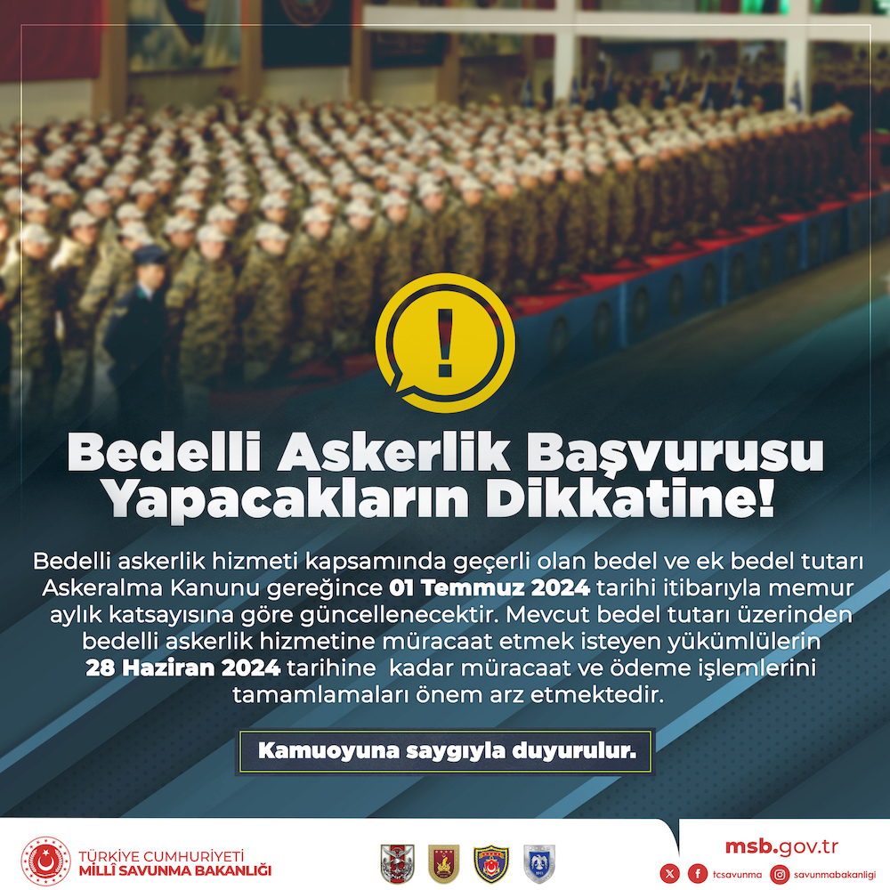 Bedelli Ödemesi 1 Temmuz'da Artacak