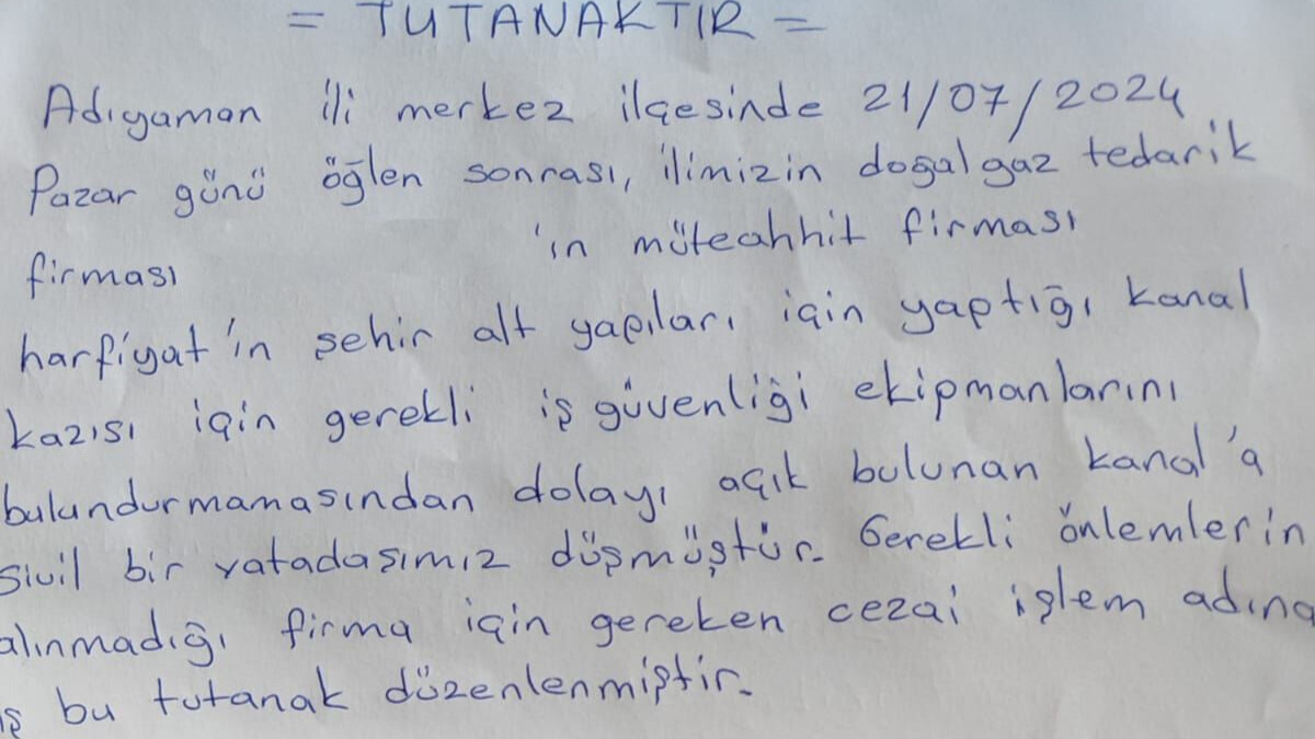 Altyapı Çukuruna Düşen Yaşlı Adam Yaralandı