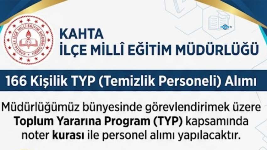 Kahta’da 166 kişilik TYP için başvurular başlıyor