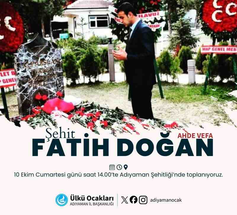 Şehit polis Fatih Doğan anılacak
