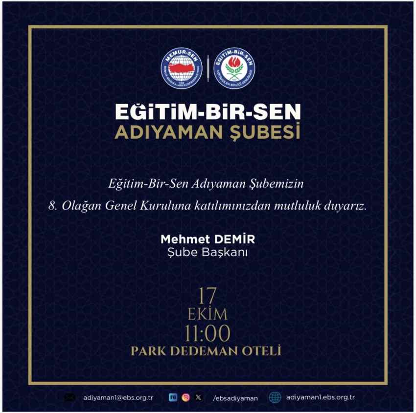 Eğitim-Bir-Sen Adıyaman’da kongre heyecanı