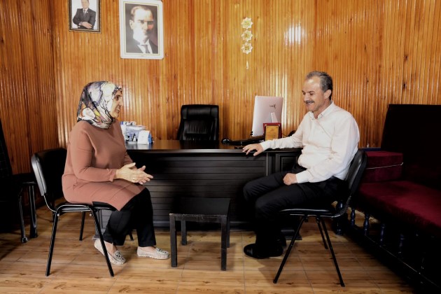 Kılınç'tan Şehrin Tek Kadın Muhtarına Ziyaret