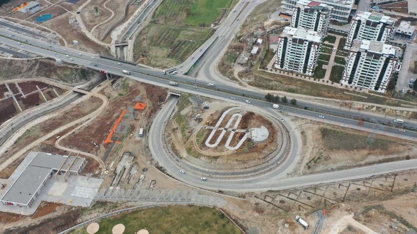 Eğriçay Kavşak Parkta Çalışmalar Devam Ediyor
