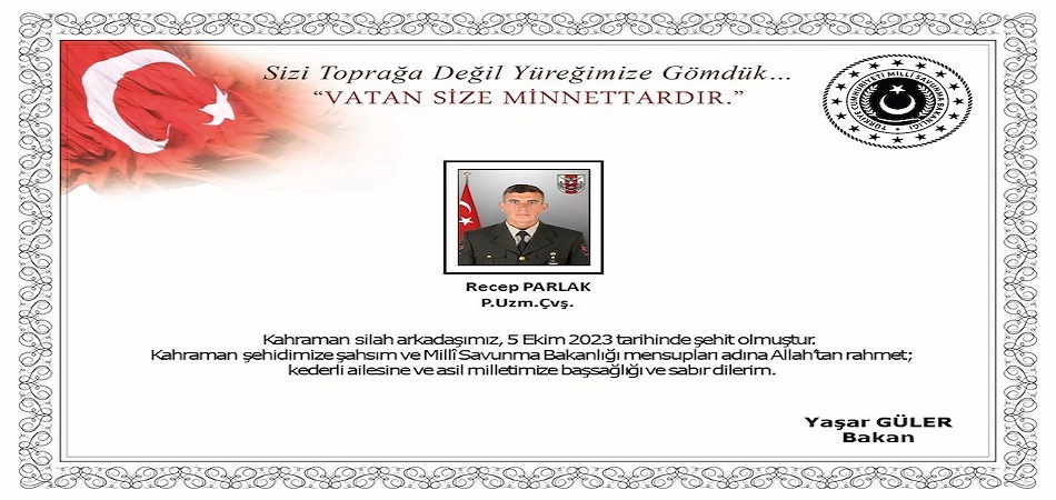 Yaralı Uzman Çavuş Şehit Oldu