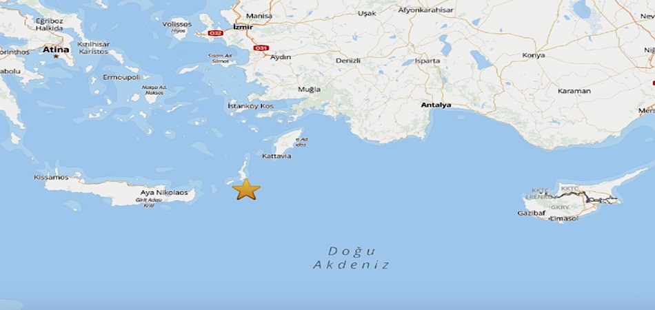 SON DAKİKA: Akdeniz'de Deprem 