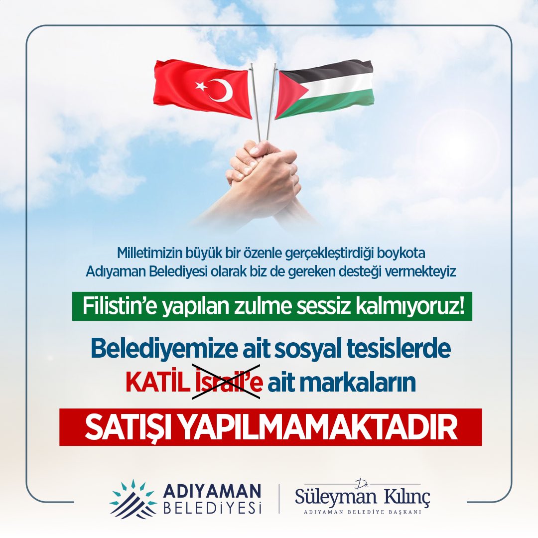 Belediye İsrail Ürünlerini Raflardan Kaldırdı