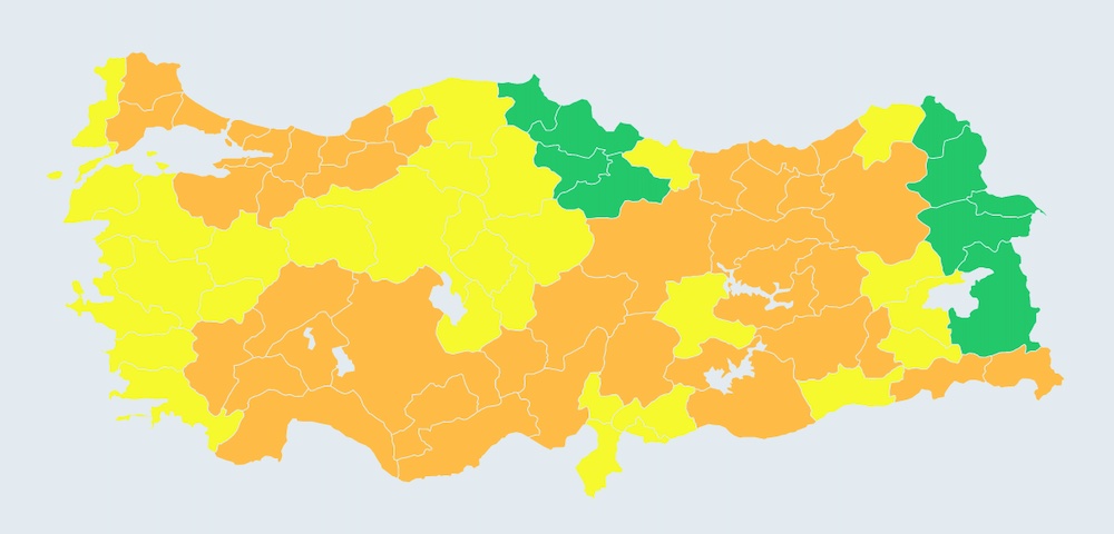 Yurtta Kuvvetli Yağış ve Fırtına Uyarısı 