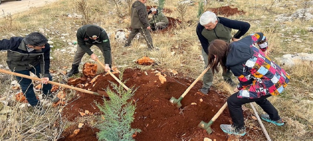 Depremde Ölenler Adına Fidan Dikildi 