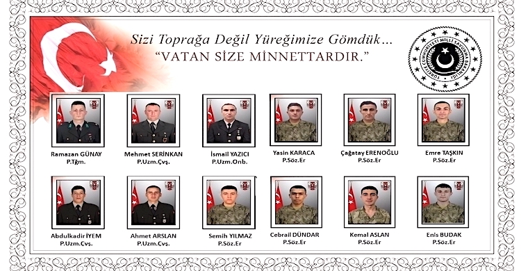 Irak'ın Kuzeyinde İki Günde 12 Şehit