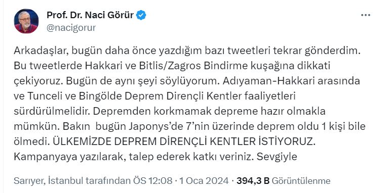 Adıyaman Dahil 5 İl İçin Deprem Uyarısı